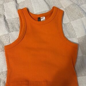 DKNY Bright Orange Sleeveless Top